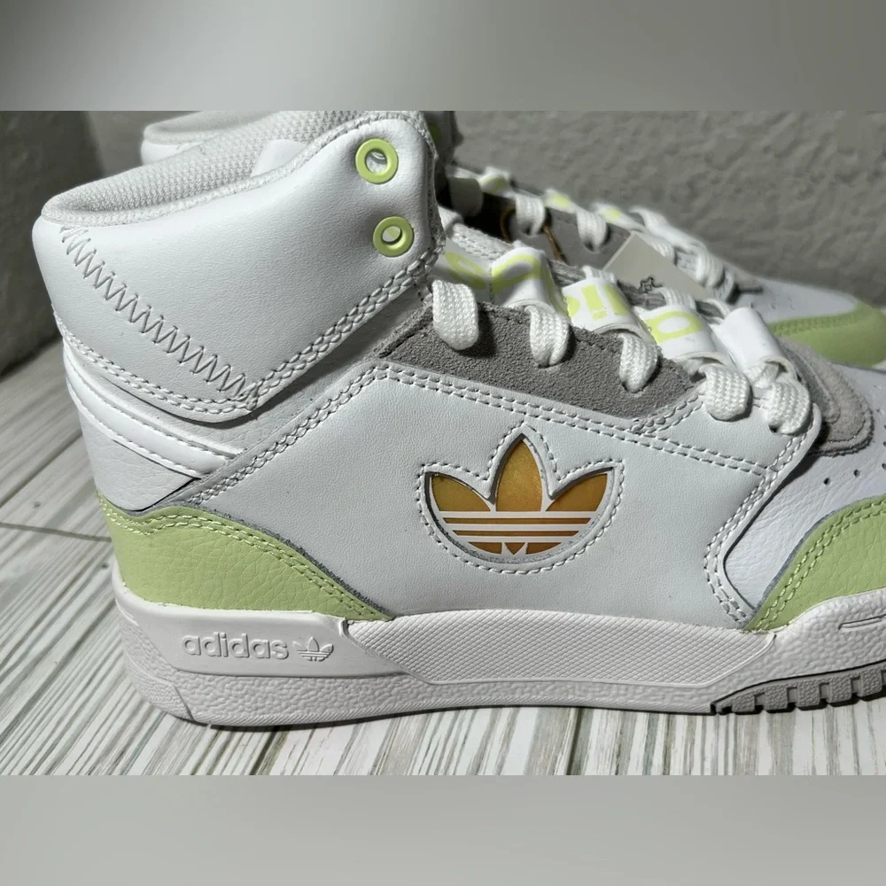 Adidas Drop Step XL Women’s high top‎ shoes sneakers White Lime size 4.5 GZ1582